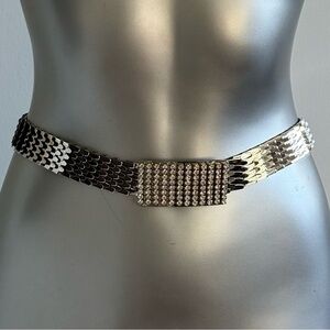 💎💟Vintage Metal Belt With  Rhinestone Buckle